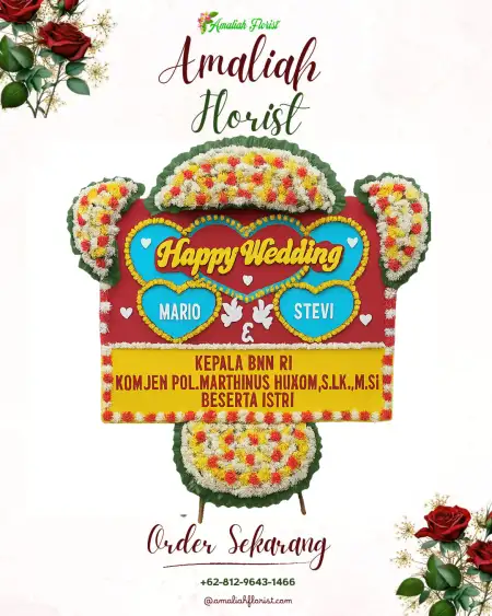 Papan Bunga Pernikahan Paket Agung